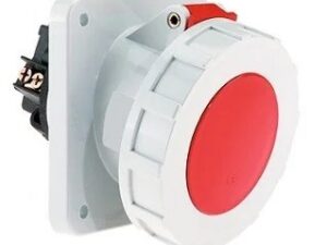 125 Amp 5 Pin Panel Mounting Socket Outlet Angled Neptune Bals Water Tight IP 67