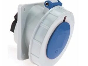 16/20 Amp 3 Pin Panel Mounting Socket Outlet Angled Neptune Bals Water Tight IP 67