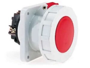 125 Amp 5 Pin Panel Mounting Socket Outlet Straight Neptune Bals Water Tight IP 67