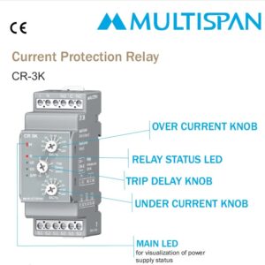 CR-3K VOLTAGE & CURRENT PROTECTION RELAY – DIN RAIL 90 X 35 X 63 MULTISPAN
