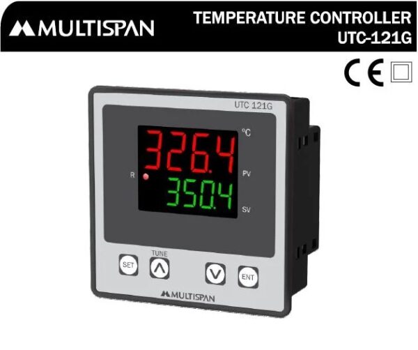 203526UTC-121G.jpg UTC-121G DOUBLE DISPLAY UNIVERSAL INPUT PID CONTROLLER SINGLE RELAY 96 X 96 X 54 MULTISPAN