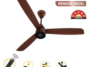 Atomberg Renesa Enzel 1200 mm BLDC Ceiling Fan with Remote Control & LED Indicators | Gloss Brown