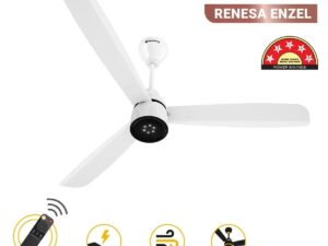 Atomberg Renesa Enzel 1200 mm BLDC Ceiling Fan with Remote Control & LED Indicators | Gloss White