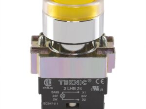 Teknic Illuminated Flush Push Button Yellow 2ALF8LB 24V