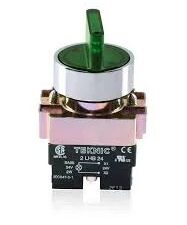 Teknic 3 Position illuminated selector Switch with LED Bulb Green 2ASL3LB-3P 24V