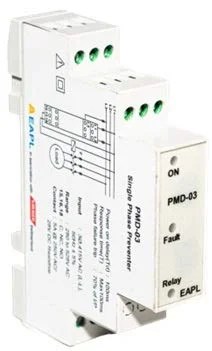 31TFmpzMF1L.jpg PMD-03 | Phase fail, reverse, UV, Single Phase Preventer Selfpwrd,3P3W Din Rail Mount Rly1C/O TDT Factoryset EAPL