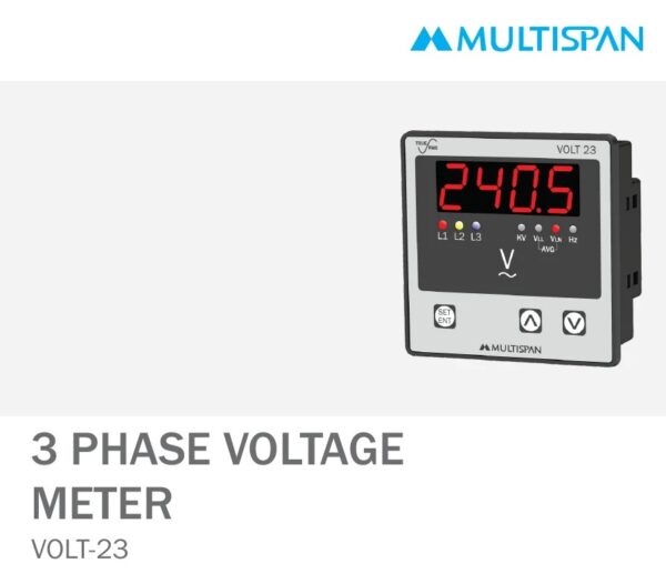 VOLT-23 THREE PHASE AMPERE & VOLTMETER 72 X 72 X 36 MULTISPAN