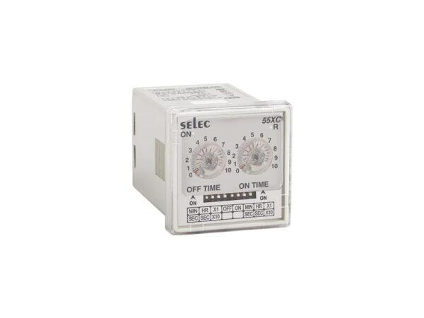 55XC_92a99de25549e54091af3b010250db26.jpg 55XC-G | 6 TIME RANGES, 2 MODES, 2 C/O SPDT, PLUG-IN / TERMINAL TYPE – Selec