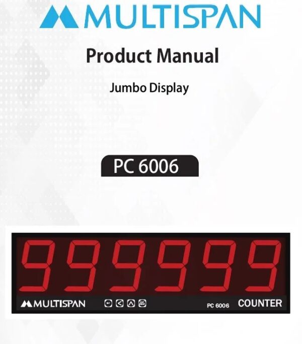 661238pc-6006.jpg PC-6006 (Single Side) JUMBO DISPLAY PROGRAMMABLE COUNTER 165 X 570 X 55 MULTISPAN