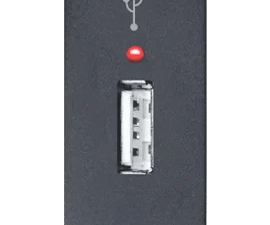 1M – USB Charger Socket with Indicator (LED) Graphit Grey Special 7 Lisha