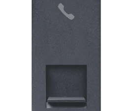 1M – 2Line Jack RJ – 11 with Shutter Graphit Grey Special 7 Lisha