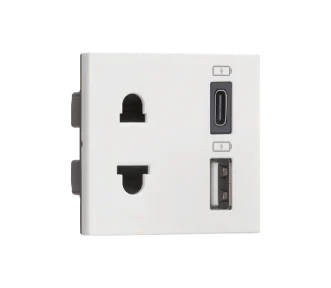 Combi Euro socket and USB Type A + Type C 3.1A – Indoasian