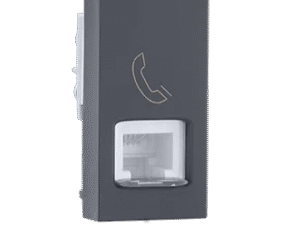 Tel socket (with shutter) (Grey) – Indoasian