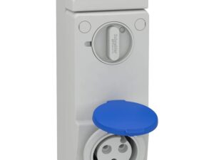 83042 | Unika interlocked socket – 32 A – 2P + E – 200…250 V AC – IP44 – wall – Schneider Electric