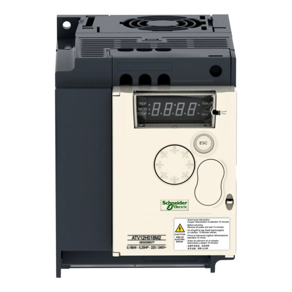ATV12HU15M2_front_1500x1500.jpg ATV12HU15M2 | variable speed drive, Altivar 12, 1.5kW, 2hp, 200 to 240V, 1 phase, with heat sink – Schneider Electric