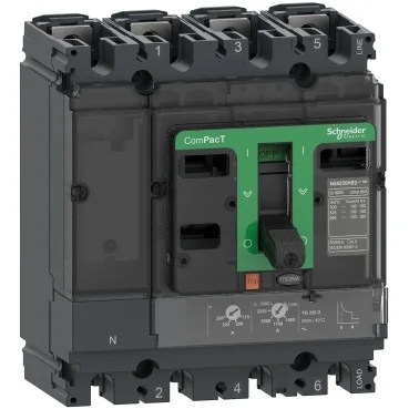 C16F6TM160 | Circuit breaker, ComPacT NSX160F, 36kA/415VAC, 4 poles 3D (neutral not protected), TMD trip unit 160A – Schneider Electric