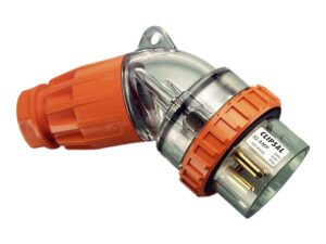 56PA532-EO | Clipsal – 56 Series, Plugs and Extension Sockets, Angle Plugs – IP66, 500V 32A – 5 Round Pins – Schneider Electric