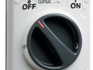 56SW232LE-GY | Clipsal – 56 Series, Surface Switch, 1 Gang, 2 Pole, 500VAC, 32A – Schneider Electric
