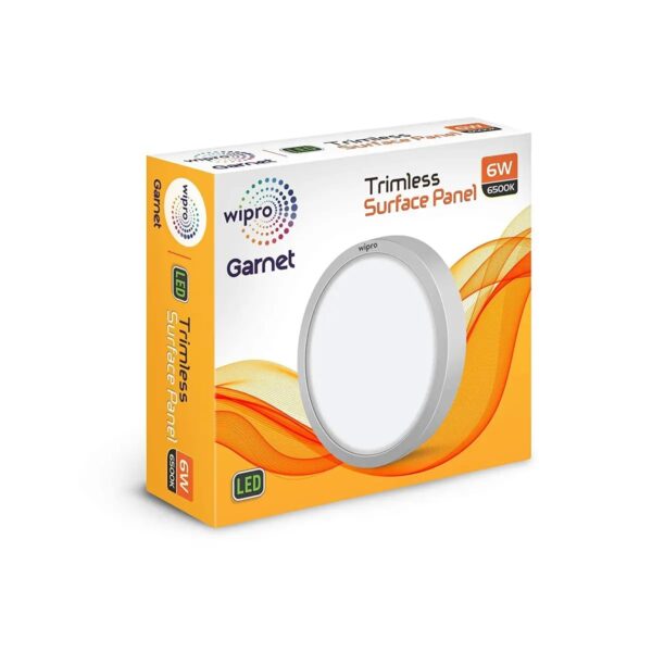 D651827.jpg Wipro Garnet Trimless Surface Panel – Square, Natural White, 12W