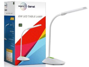 Wipro Garnet 6W LED Table Lamp – 3 Step Dimming, Shades Of Wjite, 6W