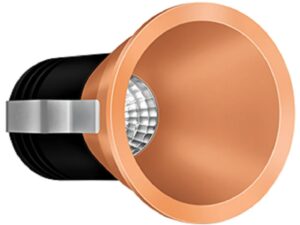 Wipro Garnet 5W Compact Gold COB Spotlight – Neutral White (4000K), 390 Lumens | 45° Beam Angle, 40mm Cutout | Ideal for Office, Home & Display Lighting | Pack of 1 | Model DC50540
