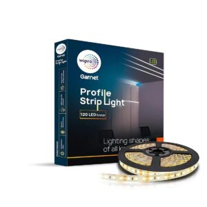 Wipro Garnet Profile Strip 12v – Cove Lighting 5 Meter, Led/Meter 168, Warm White