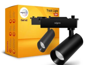 Wipro Garnet 20W LED Track Light, 1600 Lumens, 36° Beam Angle, 360° Rotation, Cool Day White 4000K, High Voltage & Surge Protection (up to 4KV), Model DH52040