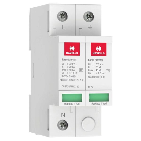 DHSA2NAN40320.jpg Type 2 AC Surge Protection Device SP+N Havells