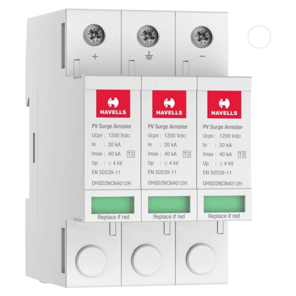 DHSD2NCN4012H.jpg Type 2 Photovoltaic Surge Protection Device 1200 V DC Havells