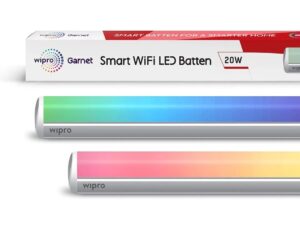 Wipro 20W CCT+RGB Smart Wi-Fi LED Batten – 900mm Length, Adjustable Color Temperature & RGB | Energy-Efficient, Smart Lighting Solution | Model DS22000