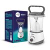 Wipro Solaris 10W Rechargeable Emergency LED Lantern, 360° Ambient Light, 3000mAh Lithium Battery, White, Model E20001
