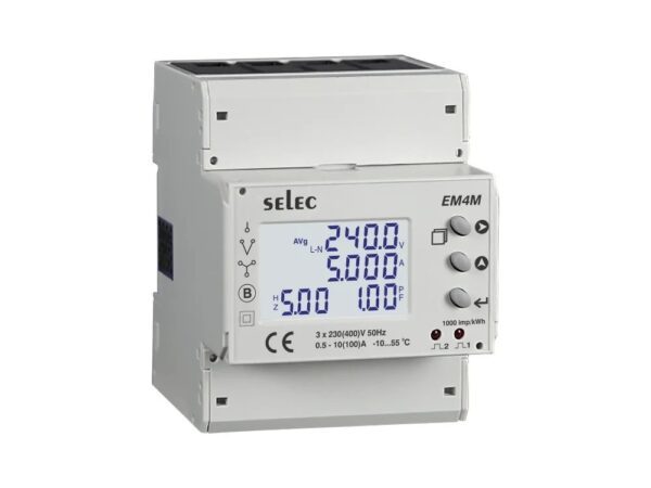 EM4M | Three phase DIN RAIL Energy Meter – Selec