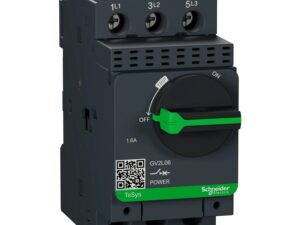 GV2L06 | Motor circuit breaker, TeSys GV2, 3P, 1.6 A, magnetic, rotary handle, screw clamp terminals – Schneider Electric