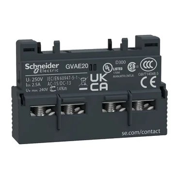 GVAE20 | TeSys GV2 & GV3 – auxiliary contact – 2 NO – Schneider Electric