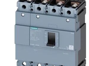 3VM12255GD420AA0 | MCCB 250 A, 4 Pole, 55 kA, Fixed O/L & Fixed S/C Settings, Thermal Magnetic Trip Unit (FTFM) – Siemens
