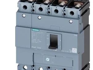 3VM12254GE420AA0 | MCCB 250 A, 4 Pole, 36 kA, Adjustable O/L & Fixed S/C Settings, Thermal Magnetic Trip Unit (ATFM) – Siemens