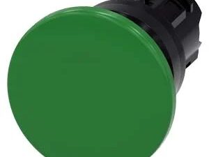 3SU10001BD400AA0 | Mushroom pushbutton, 22 mm, round, plastic, green, 40 mm, momentary contact type – Siemens