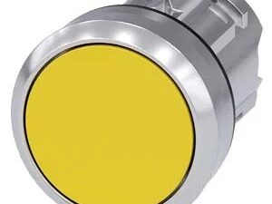 3SU10500AB300AA0 | Pushbutton, 22 mm, round, metal, shiny, yellow, pushbutton, flat momentary contact type – Siemens