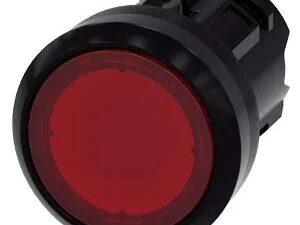 3SU10010AB200AA0 | Illuminated pushbutton, 22 mm, round, plastic, red, pushbutton, flat momentary contact type – Siemens