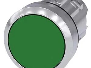 3SU10500AB400AA0 | Pushbutton, 22 mm, round, metal, shiny, green, pushbutton, flat momentary contact type – Siemens