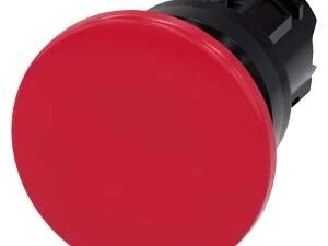 3SU10001BD200AA0 | Mushroom pushbutton, 22 mm, round, plastic, red, 40 mm, momentary contact type – Siemens