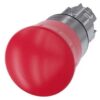 3SU10501HB200AA0 | EMERGENCY STOP mushroom pushbutton, 22 mm, round, metal, shiny, red, 40 mm, positive latching, acc. to EN ISO 13850, rotate-to-unlatch – Siemens