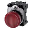 3SU11026AA201AA0 | Indicator lights, 22 mm, round, plastic, red, lens, smooth, with holder, LED module, with integrated LED 24 V AC/DC – Siemens