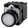 3SU11020AB601BA0 | Illuminated pushbutton, 22 mm, round, plastic, white, pushbutton, flat, momentary contact type, with holder, 1 NO, LED module with integrated LED 24 V AC/DC – Siemens