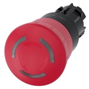 G_IC03_XX_07733i.jpeg 3SU10011HB200AA0 | EMERGENCY STOP mushroom pushbutton, illuminable, 22 mm, round, plastic, red, 40 mm, positive latching, acc. to EN ISO 13850, rotate-to-unlatch – Siemens