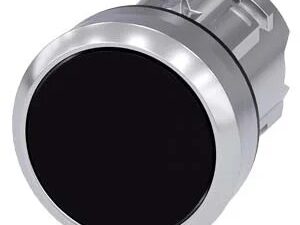 3SU10500AB100AA0 | Pushbutton, 22 mm, round, metal, shiny, black, pushbutton, flat momentary contact type – Siemens