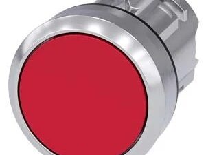 3SU10500AB200AA0 | Pushbutton, 22 mm, round, metal, shiny, red, pushbutton, flat momentary contact type – Siemens