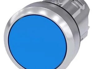 3SU10500AB500AA0 | Pushbutton, 22 mm, round, metal, shiny, blue, pushbutton, flat momentary contact type – Siemens