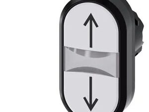 3SU1001-3AB66-0AN0 | Illuminated twin pushbutton, 22 mm, round, plastic, white: arrow pointing up, white: arrow pointing down, pushbuttons, flat – Siemens