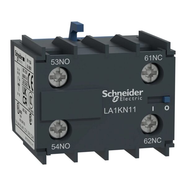 LA1KN11_Image_1500x1500.jpg LA1KN11 | TeSys K – Auxiliary contact block – 1 NO + 1 NC – screw-clamps terminals – Schneider Electric